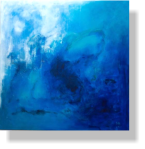 Blaue Galaxie 100 x 100 cm