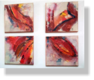 Ohne Titel, Acyl auf Leinen, 30x30cm x4